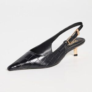 Schutz - Lana Croco Black Slingback Pumps - 7.5